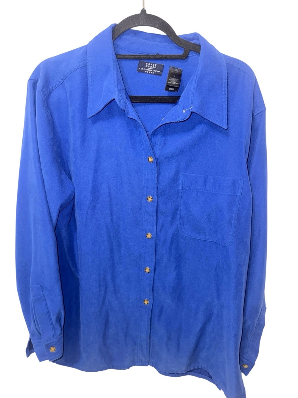 Liz Claiborne Men's Royal Blue Long Sleeve Button-Down Shirt